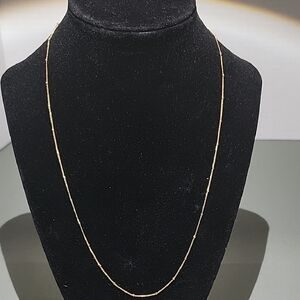 24k Gold Over .925 Sterling Silver Elegant Gold Necklace 20""
